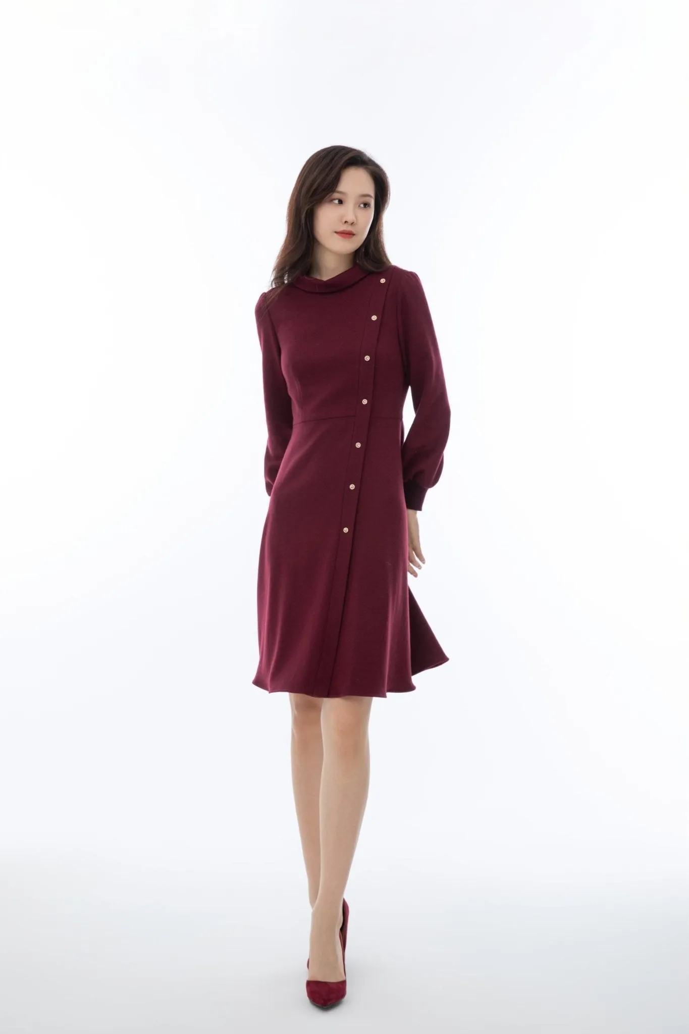 Claret Wool Dress