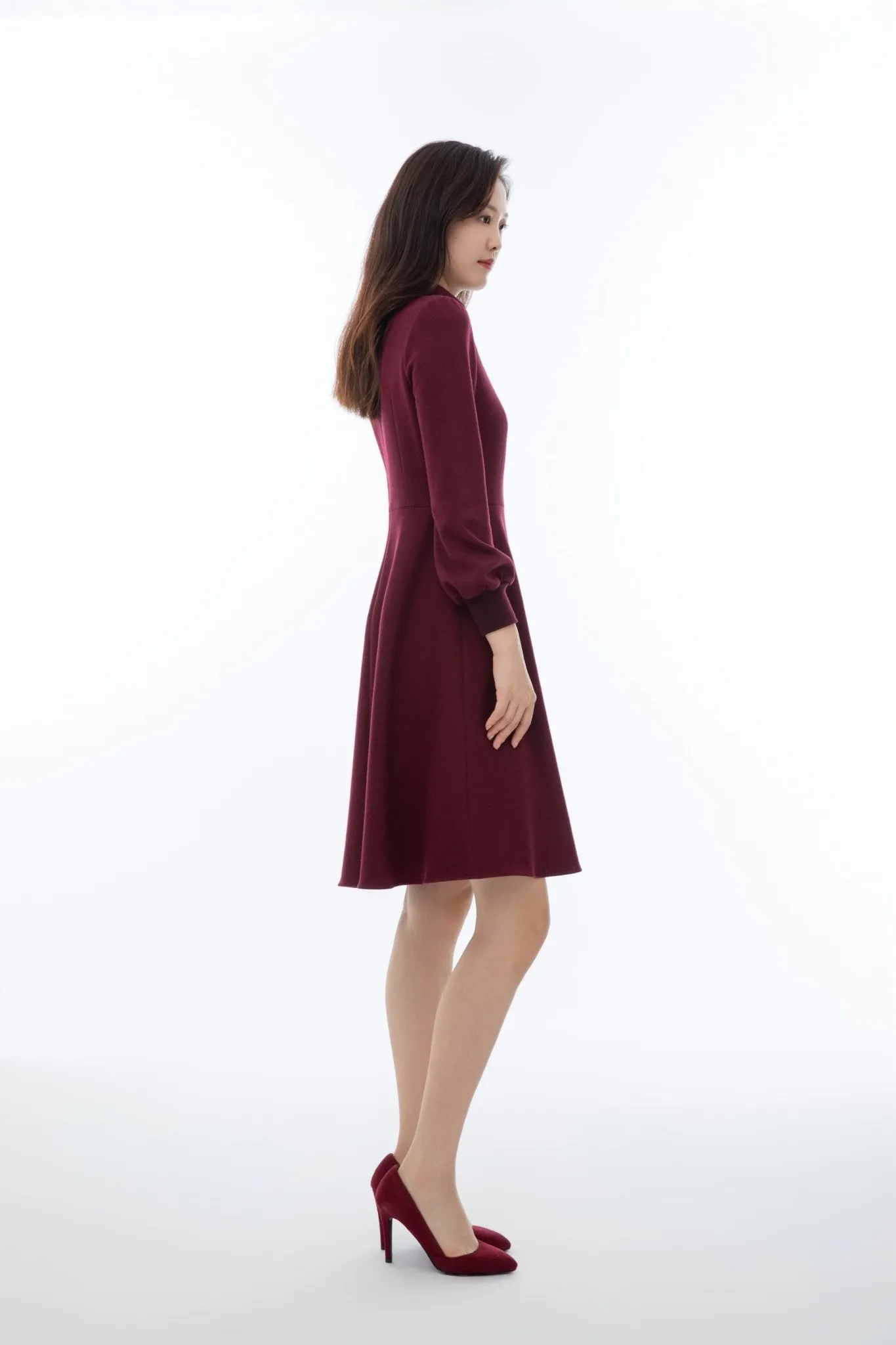 Claret Wool Dress