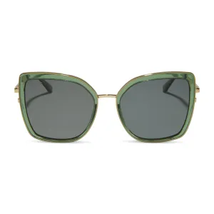 CLARISSE - SAGE CRYSTAL   GREY POLARIZED SUNGLASSES