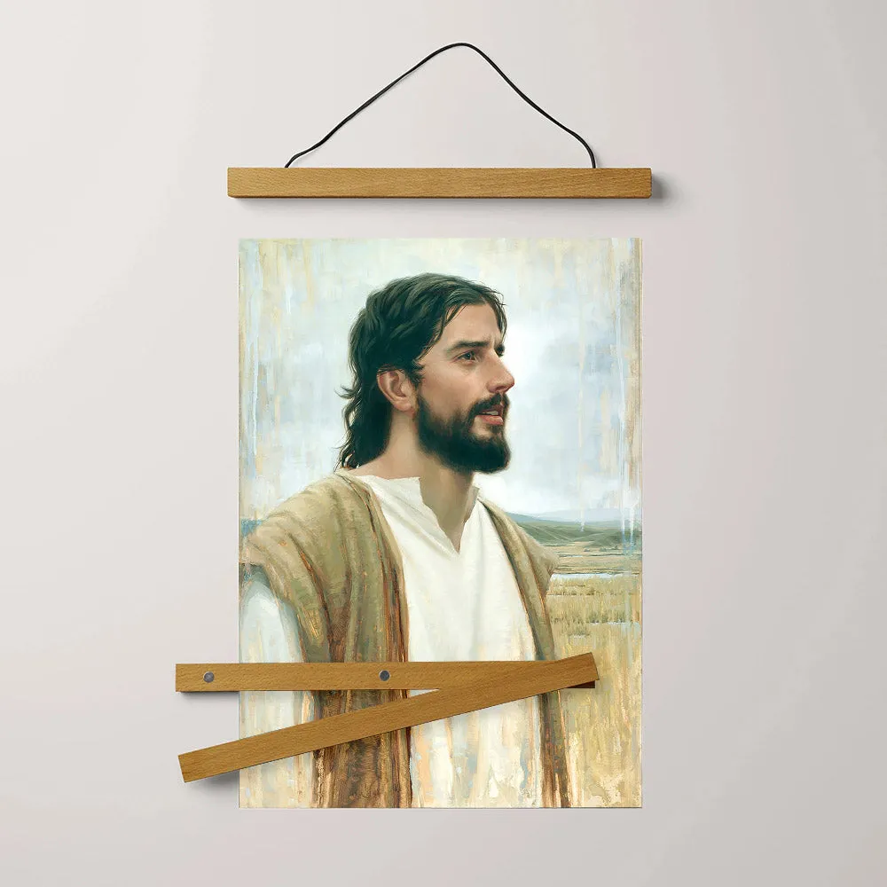 Clarity In His Mission Hanging Canvas Wall Art - Jesus Picture - Jesus Portrait Canvas - Religious Canvas