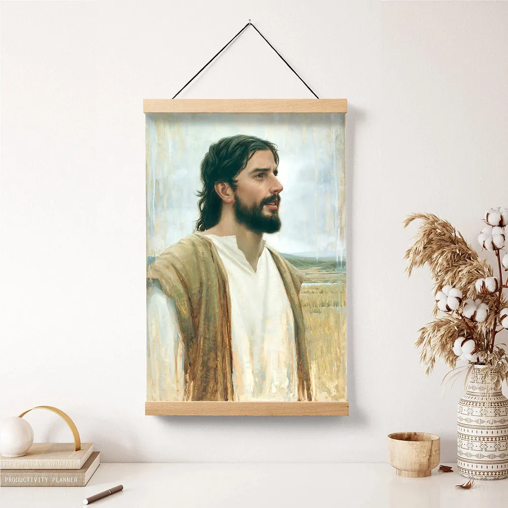 Clarity In His Mission Hanging Canvas Wall Art - Jesus Picture - Jesus Portrait Canvas - Religious Canvas