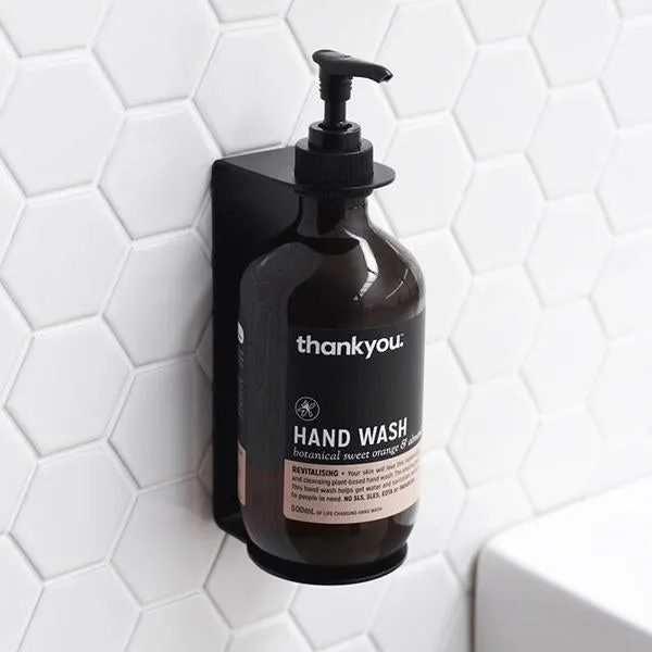 Clark Round Soap Bottle Holder - Matte Black