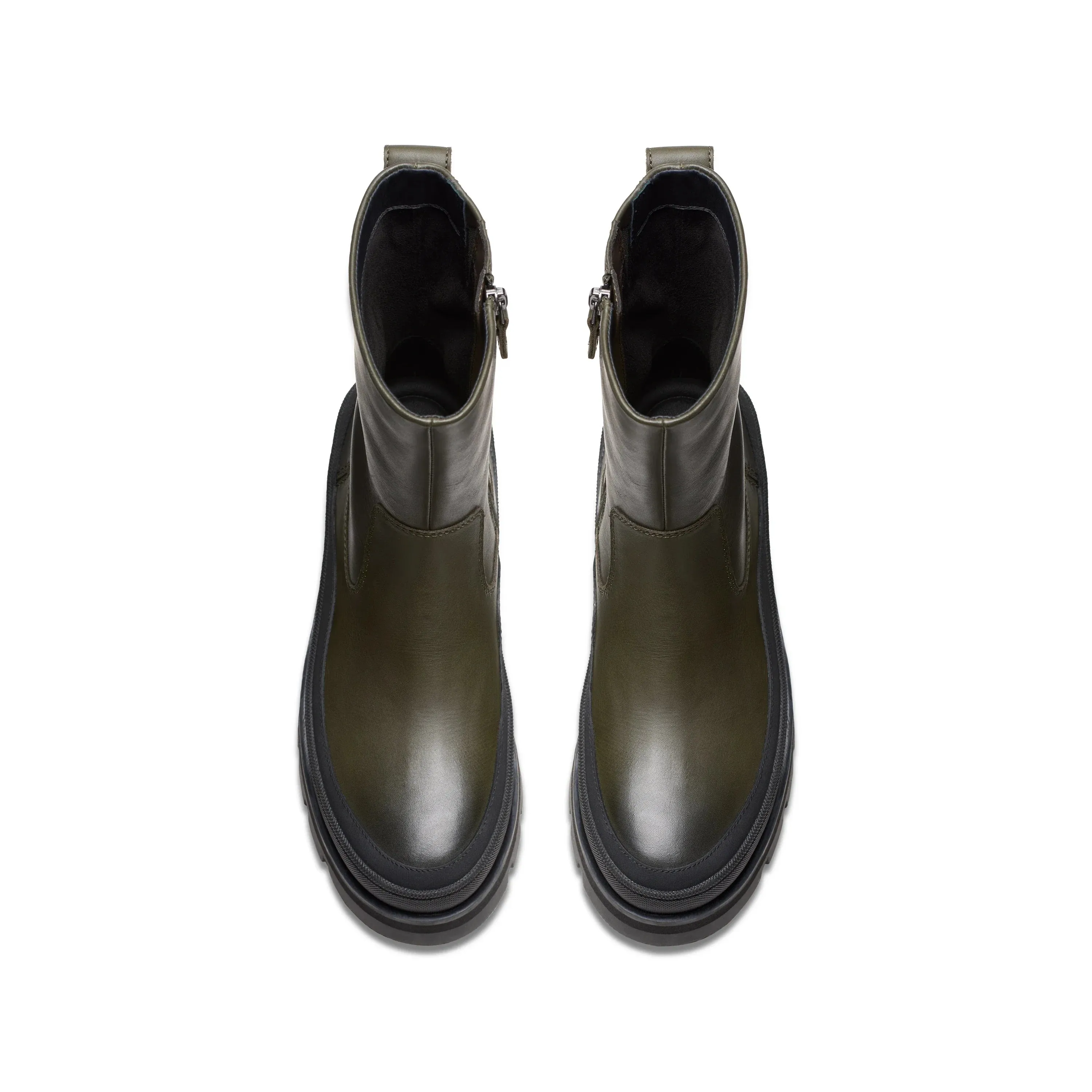 CLARKS | BOTAS MUJER | ORIANNA2 RISE DARK GREEN LEATHER | VERDE