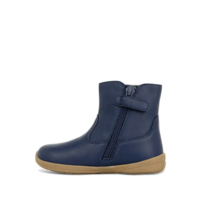 Clarks Kids Marcela Leather Boot Navy E Width Average”