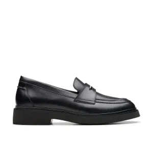 CLARKS | MOCASINES MUJER | SPLEND EDGE BLACK LEATHER | NEGRO