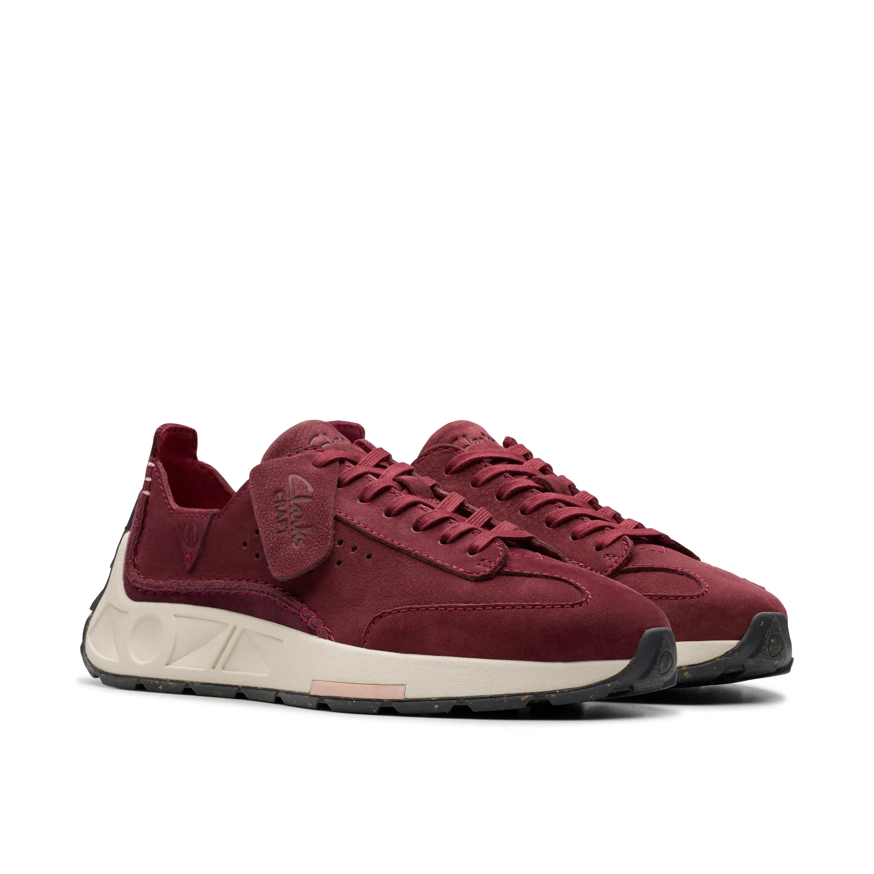 CLARKS | SNEAKERS MUJER | CRAFT SPEED BURGUNDY NUBUCK | ROJO