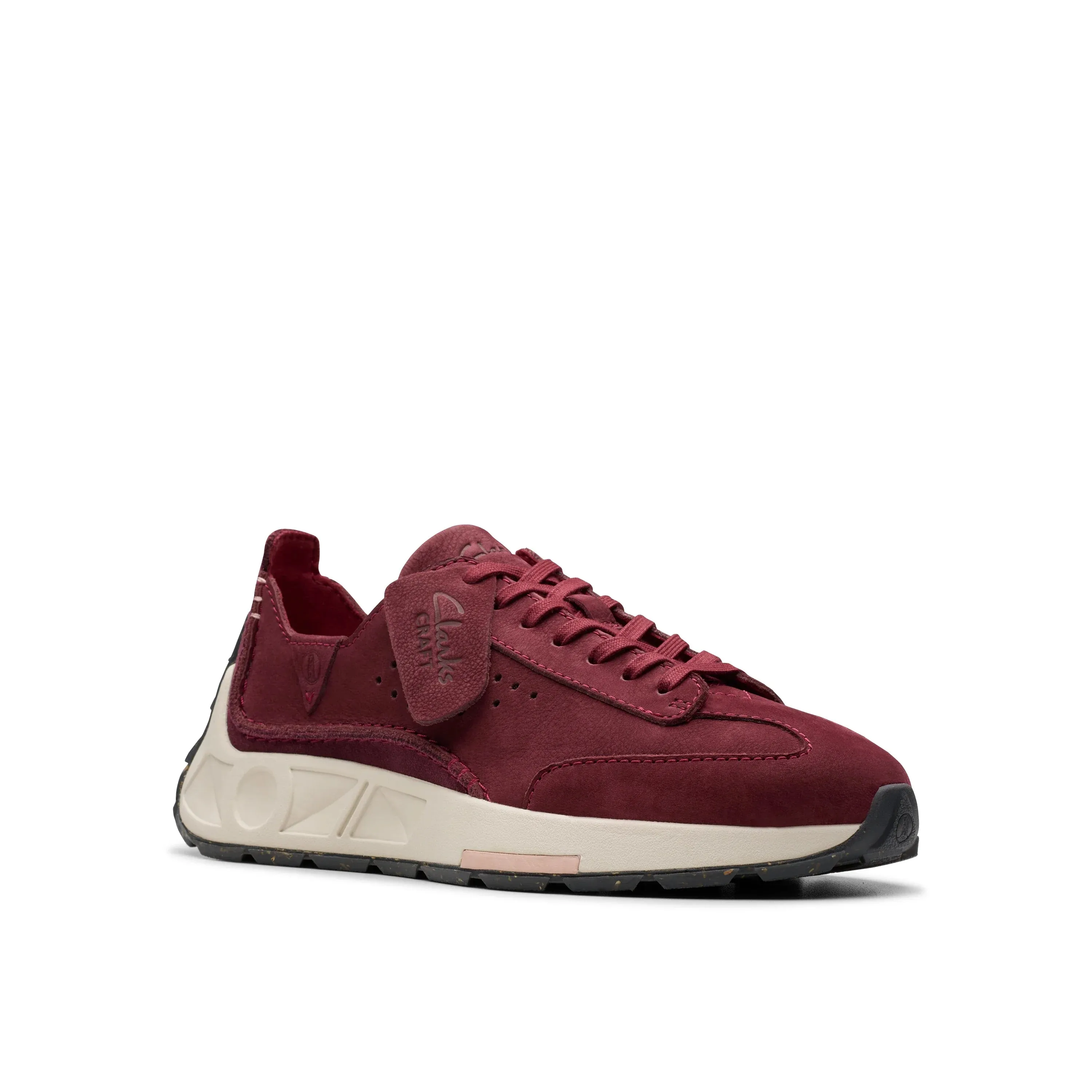 CLARKS | SNEAKERS MUJER | CRAFT SPEED BURGUNDY NUBUCK | ROJO