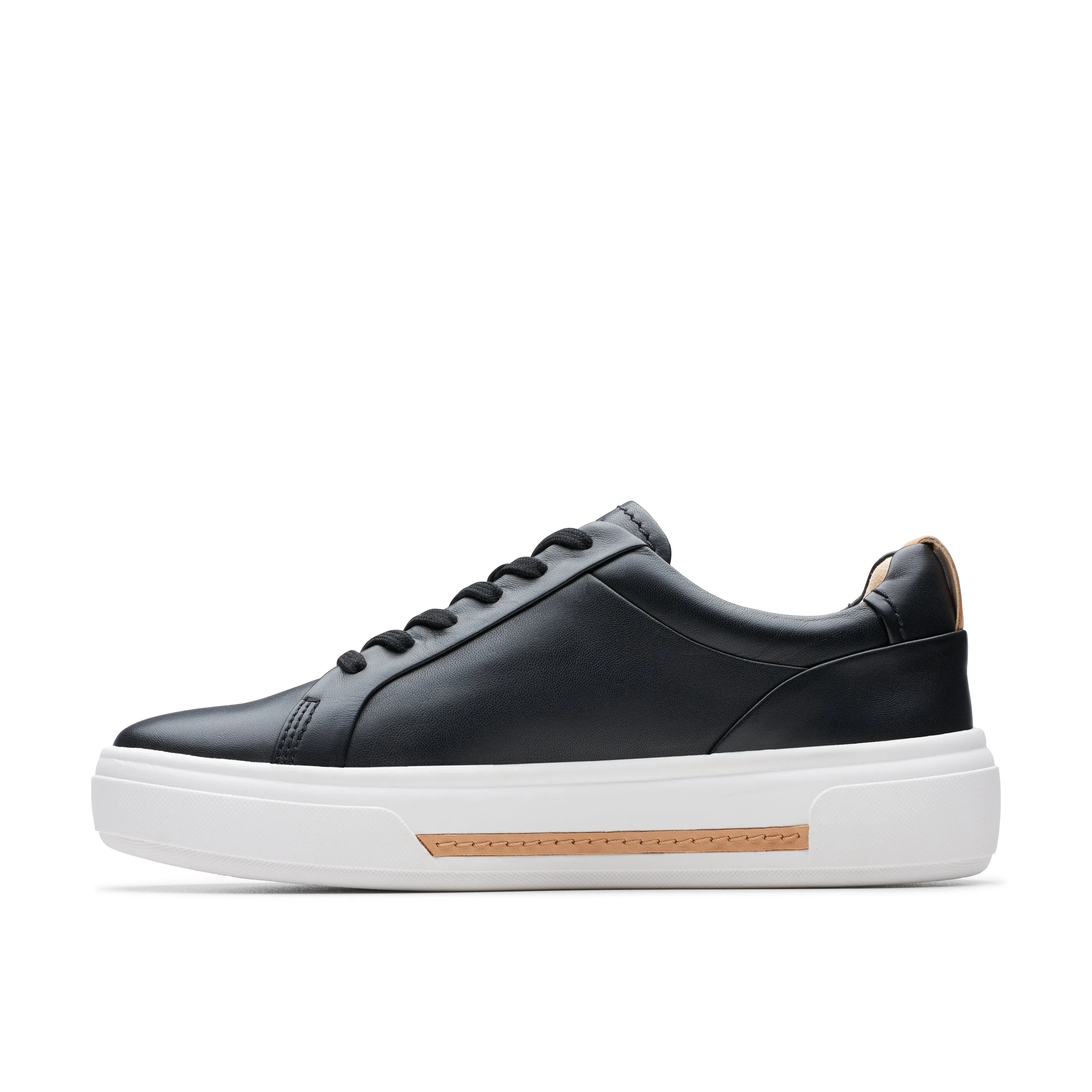 CLARKS | SNEAKERS MUJER | HOLLYHOCK WALK BLACK LEATHER | NEGRO