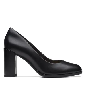 CLARKS | ZAPATOS DE VESTIR MUJER | FREVA85 COURT BLACK LEATHER | NEGRO