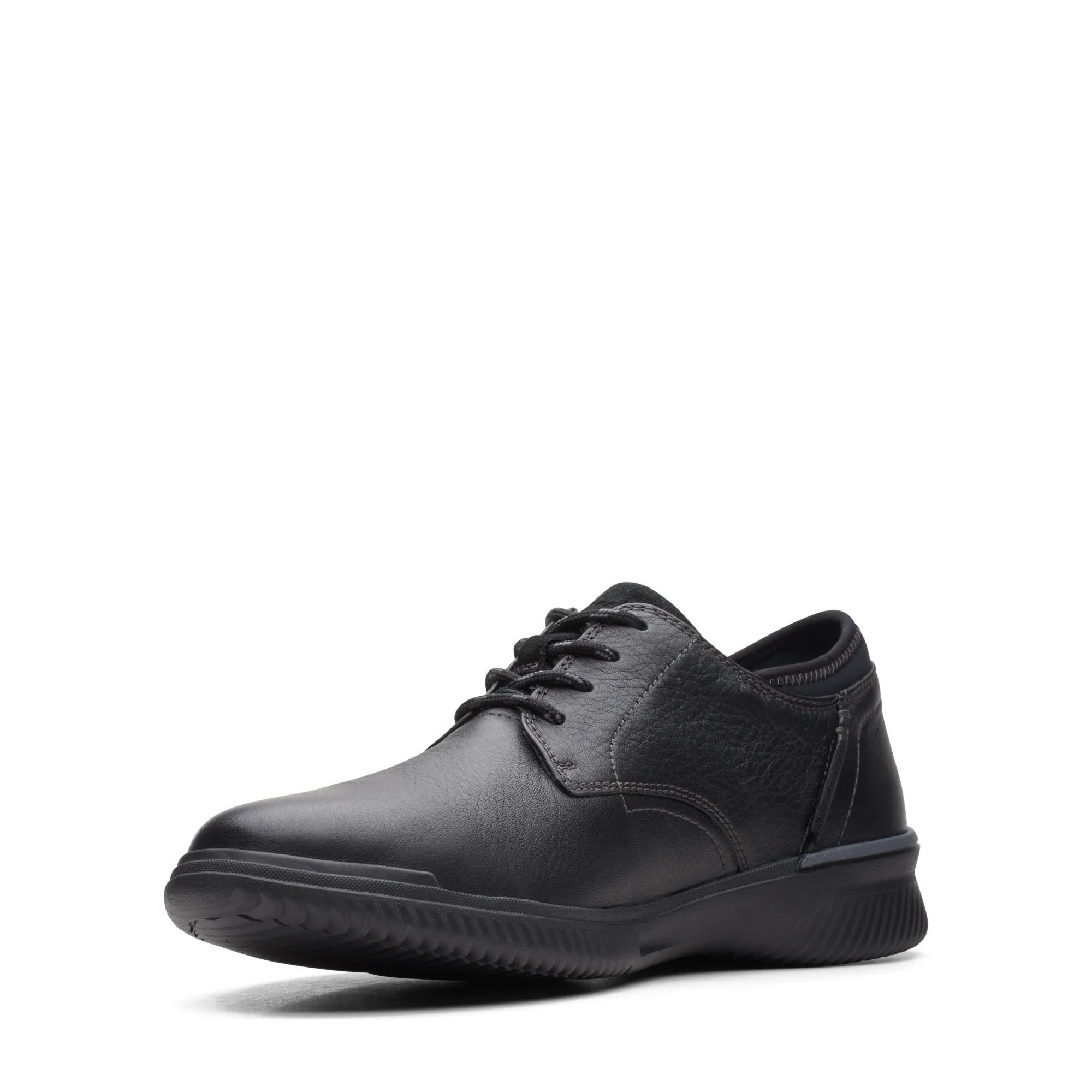 CLARKS | ZAPATOS DERBY HOMBRE | DONAWAY PLAIN BLACK LEATHER | NEGRO