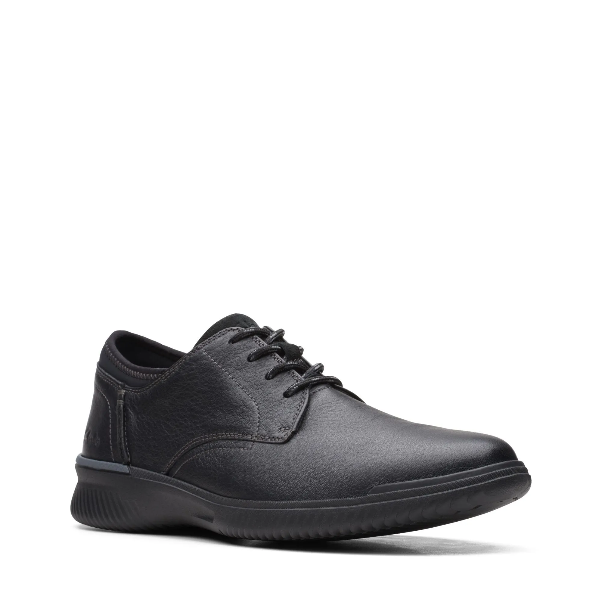 CLARKS | ZAPATOS DERBY HOMBRE | DONAWAY PLAIN BLACK LEATHER | NEGRO