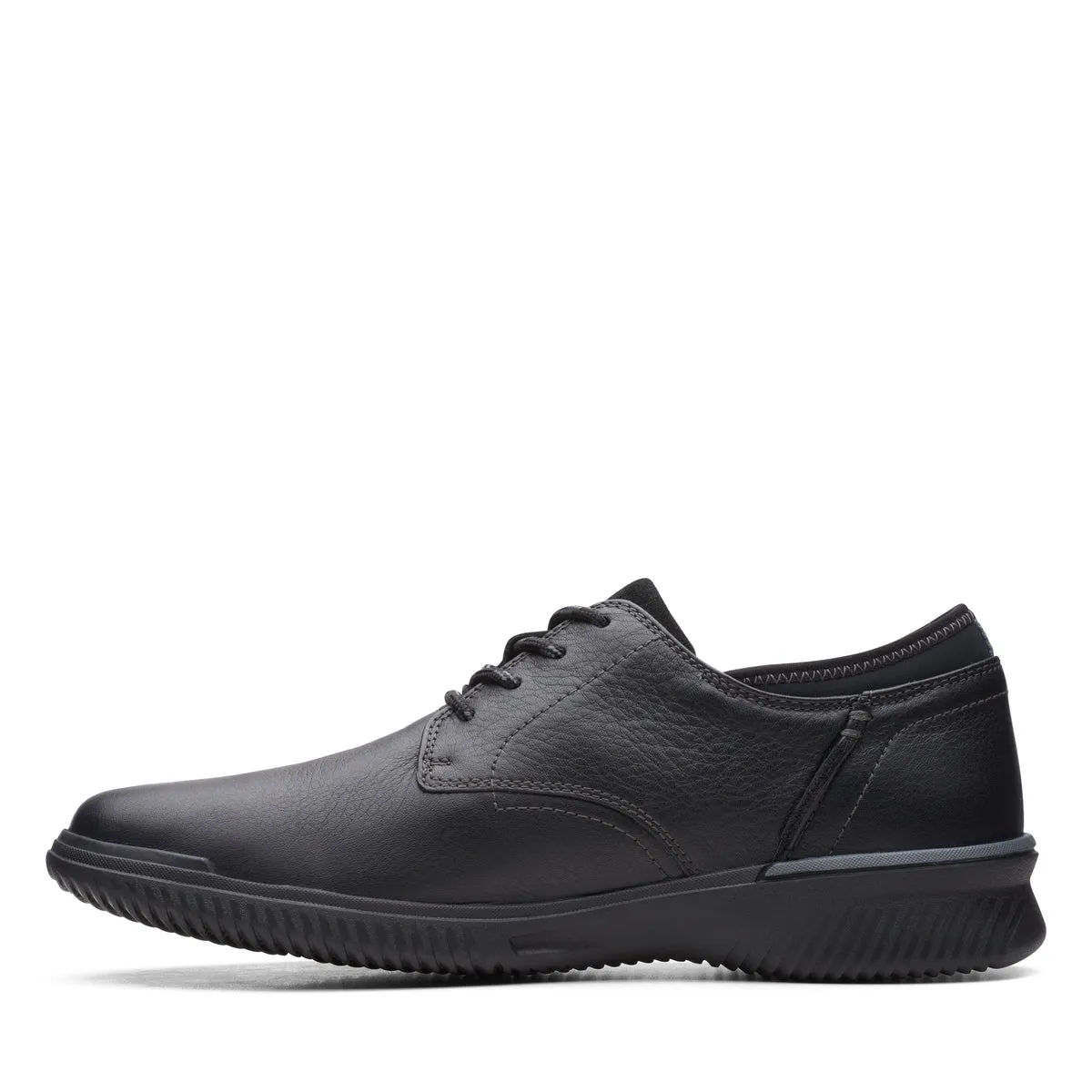 CLARKS | ZAPATOS DERBY HOMBRE | DONAWAY PLAIN BLACK LEATHER | NEGRO