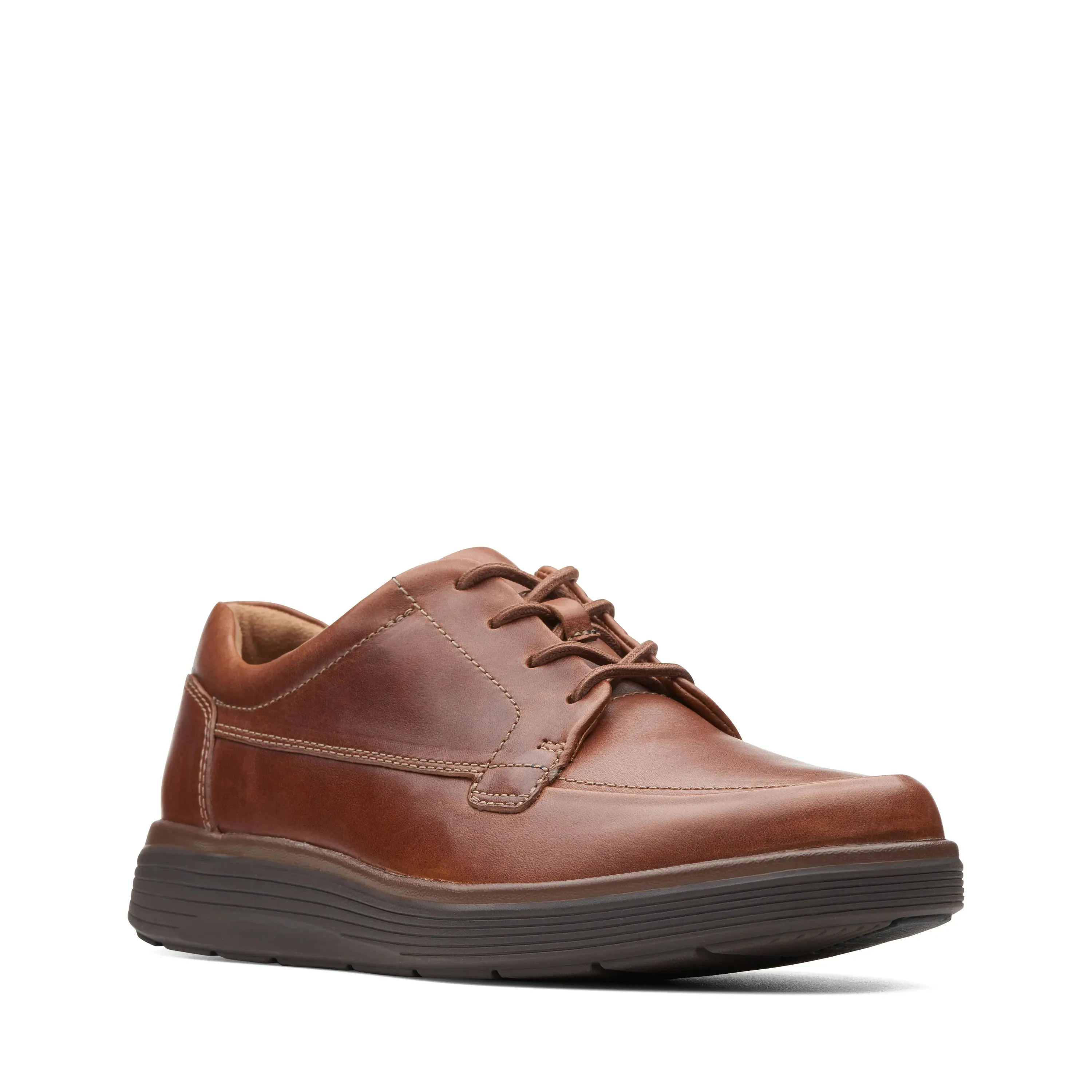 CLARKS | ZAPATOS DERBY HOMBRE | UN ABODE EASE DARK TAN LEATHER | MARRÓN