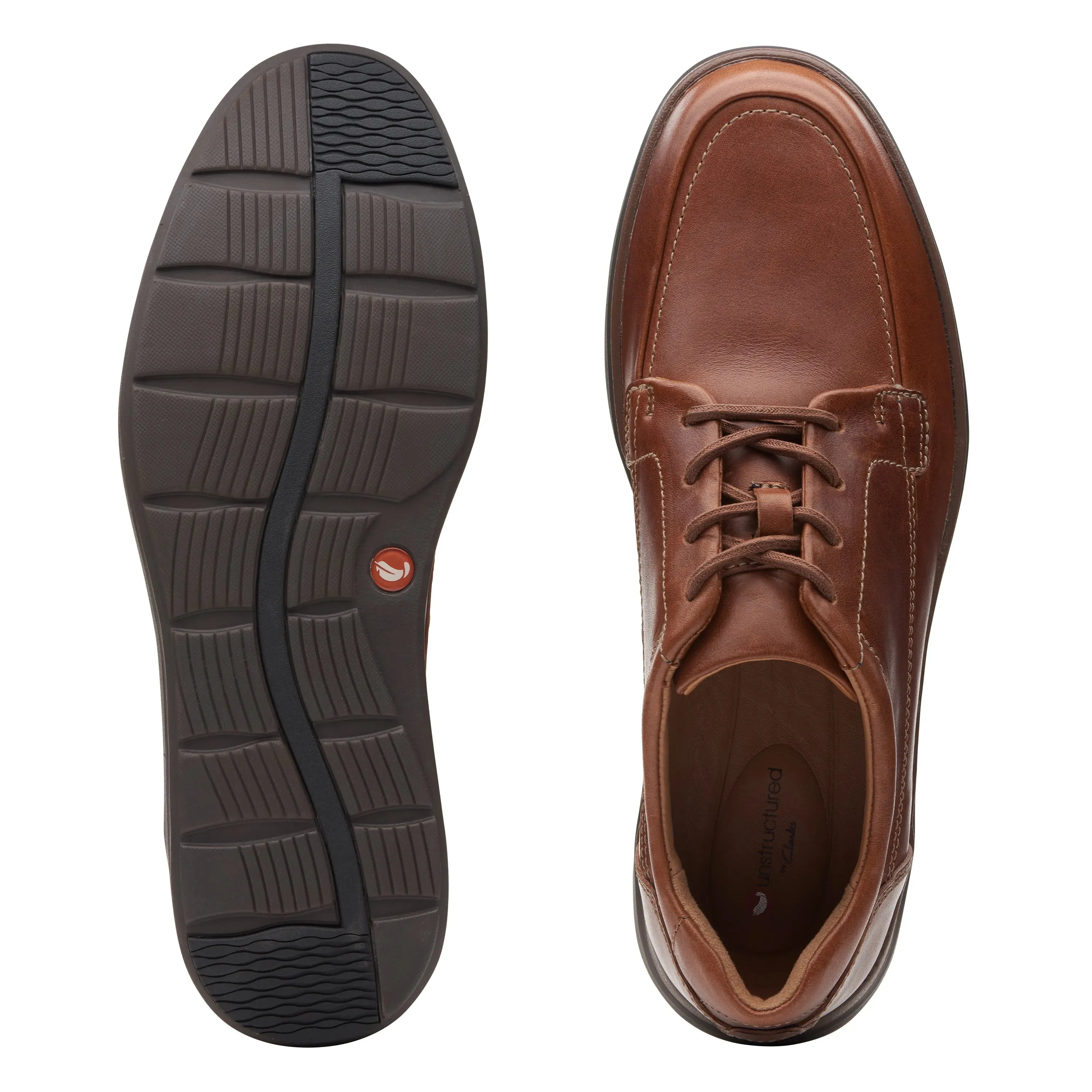 CLARKS | ZAPATOS DERBY HOMBRE | UN ABODE EASE DARK TAN LEATHER | MARRÓN