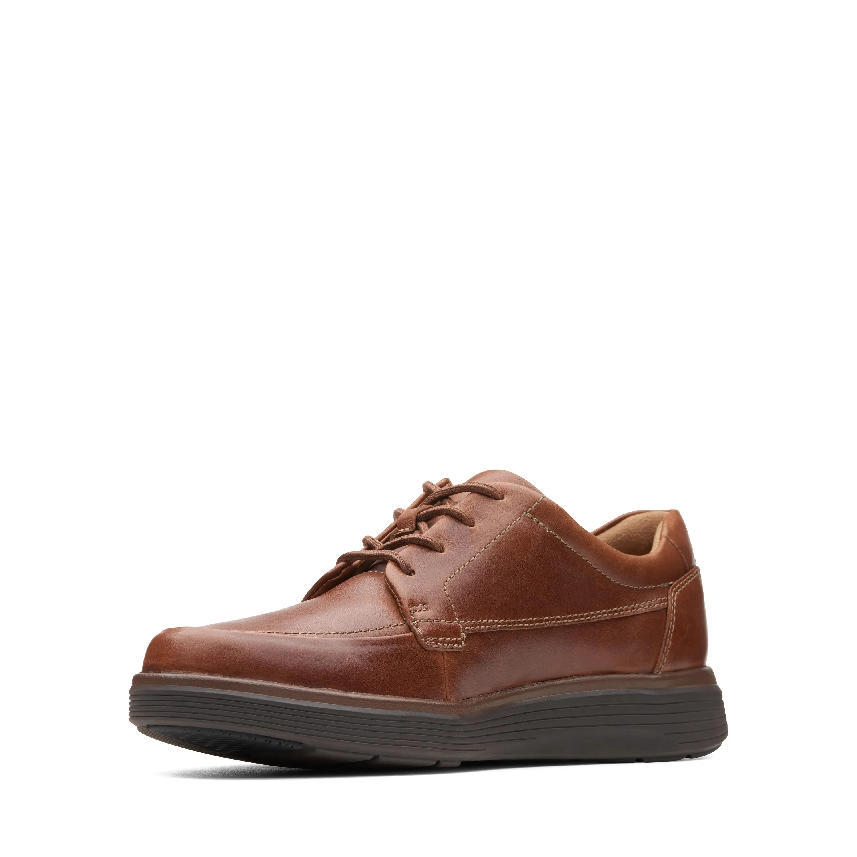 CLARKS | ZAPATOS DERBY HOMBRE | UN ABODE EASE DARK TAN LEATHER | MARRÓN