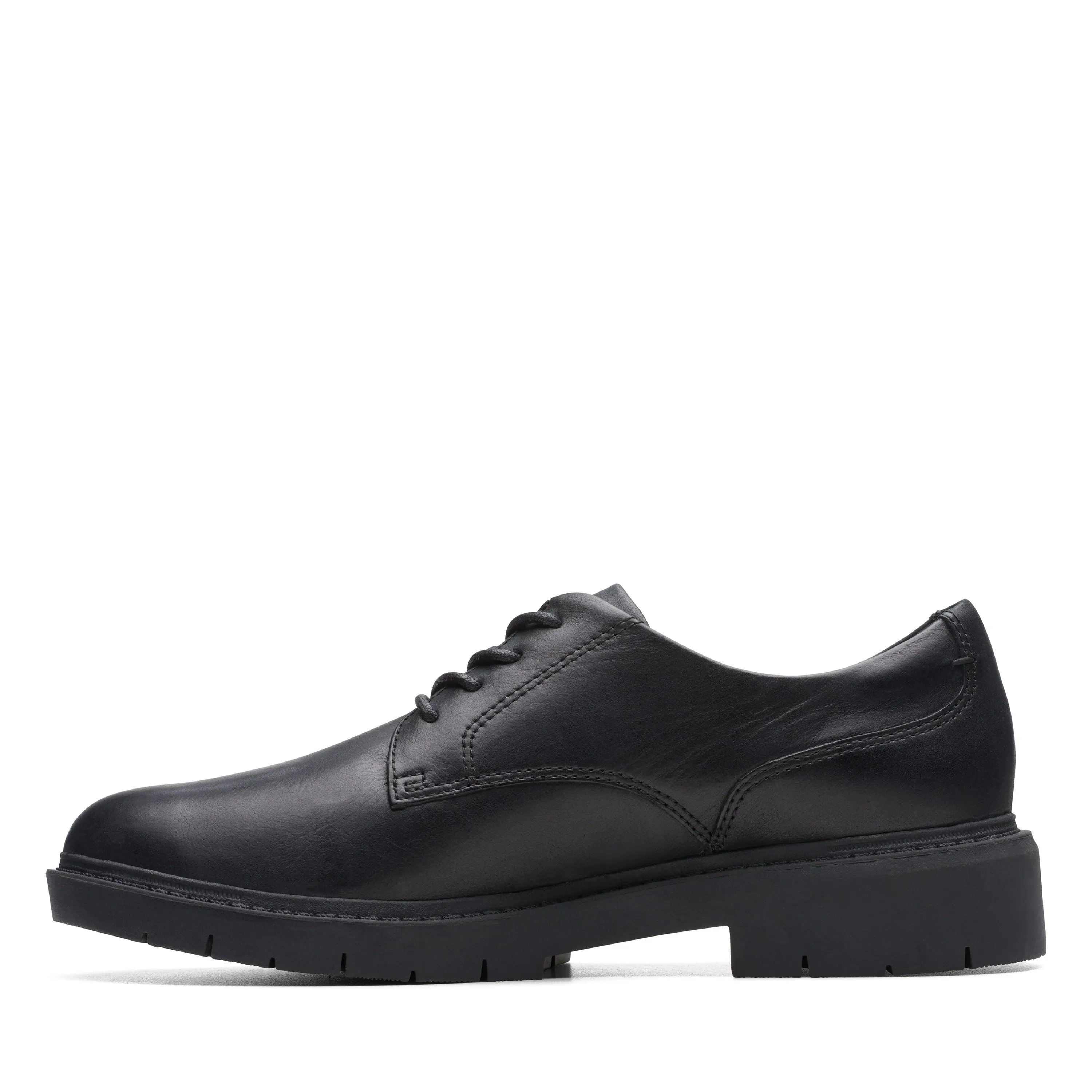 CLARKS | ZAPATOS DERBY MUJER | WEST LYNN DERBY BLACK LEATHER | NEGRO