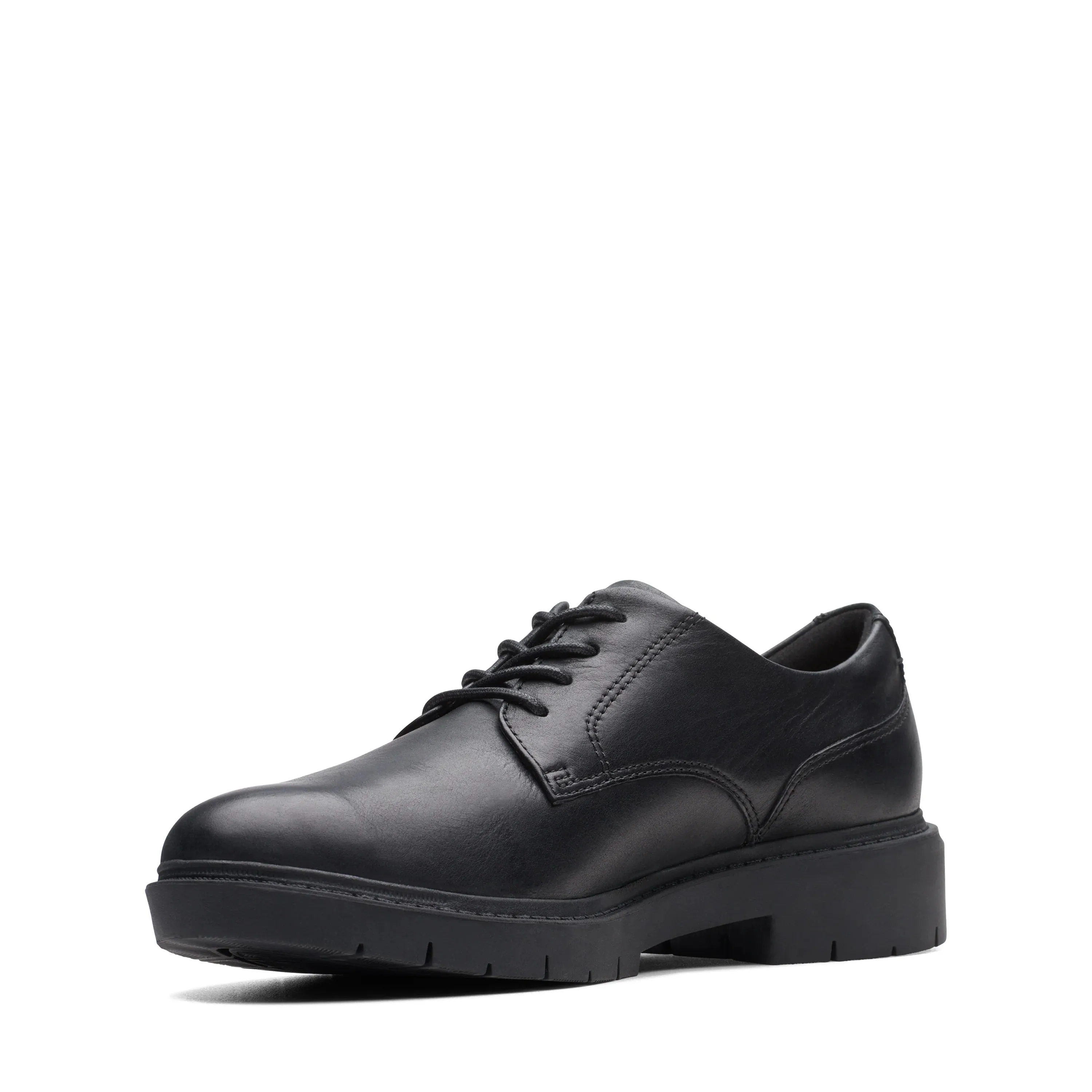 CLARKS | ZAPATOS DERBY MUJER | WEST LYNN DERBY BLACK LEATHER | NEGRO