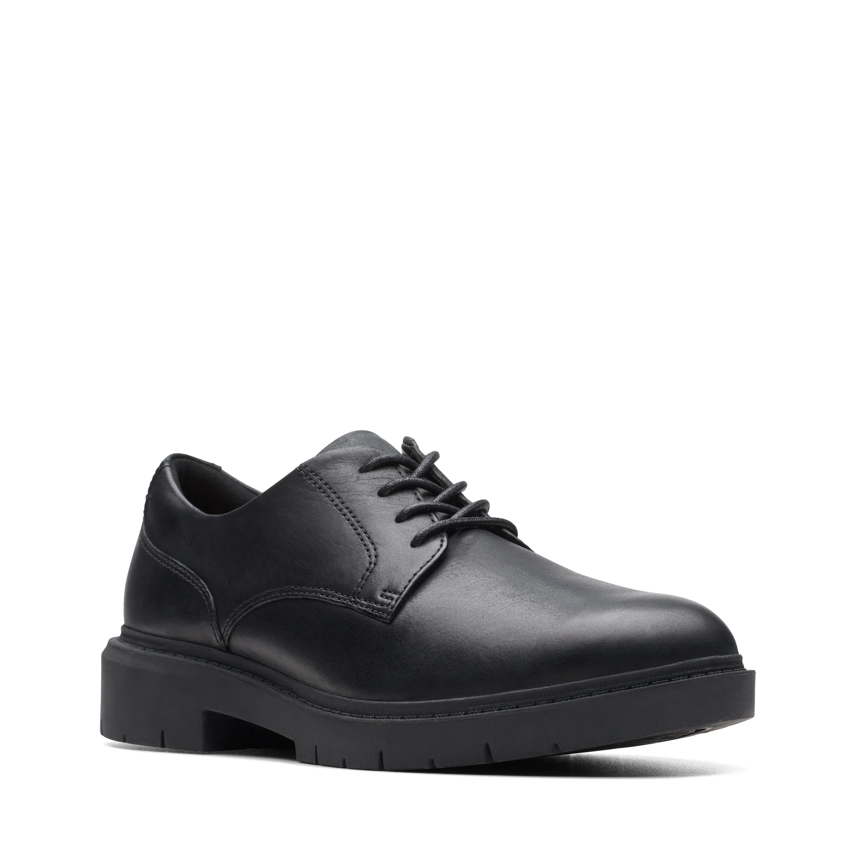 CLARKS | ZAPATOS DERBY MUJER | WEST LYNN DERBY BLACK LEATHER | NEGRO