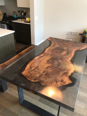 Claro Walnut Burl Dining Table