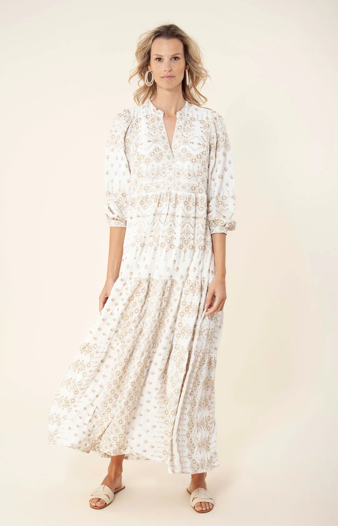 Clary Embroidered Maxi Dress