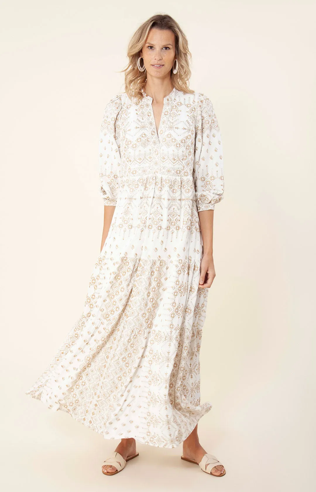 Clary Embroidered Maxi Dress