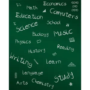 Classes Chalkboard Printed Backdrop