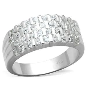 Classic 925 Sterling Silver Ring with Clear AAA Grade CZ - The Quintessential Valentine's Gift