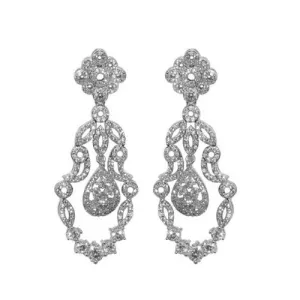 Classic & Fine CZ Dangle Brass Earring