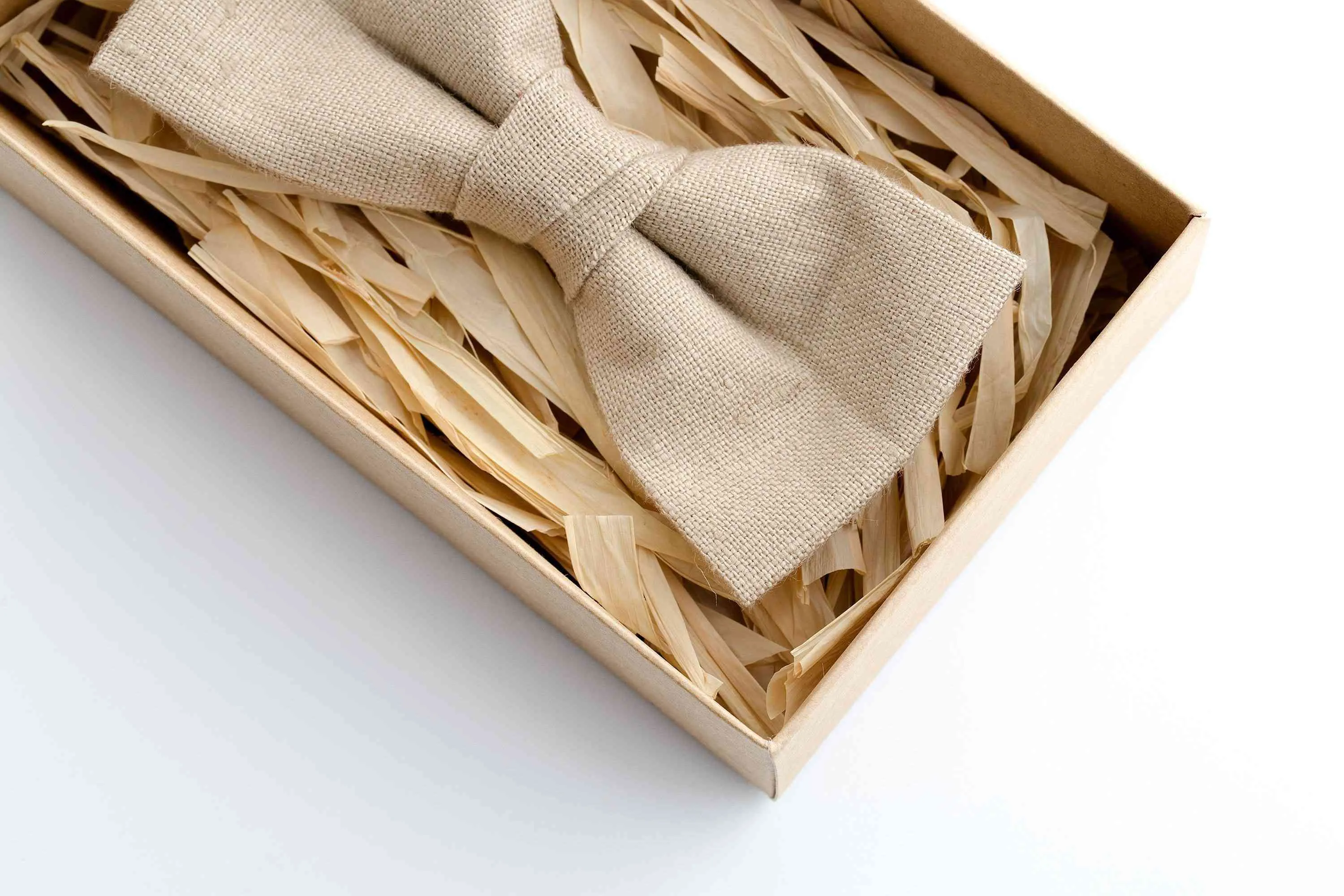 Classic and Timeless - Our Beige Bow Tie is the Perfect Accessory for Grooms and Groomsmen