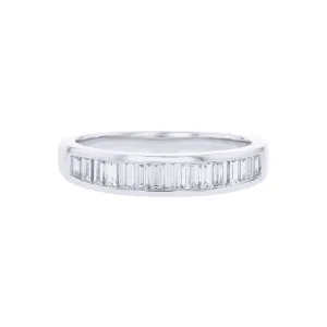 Classic Baguette Channel Diamond Wedding Ring 1/2ct