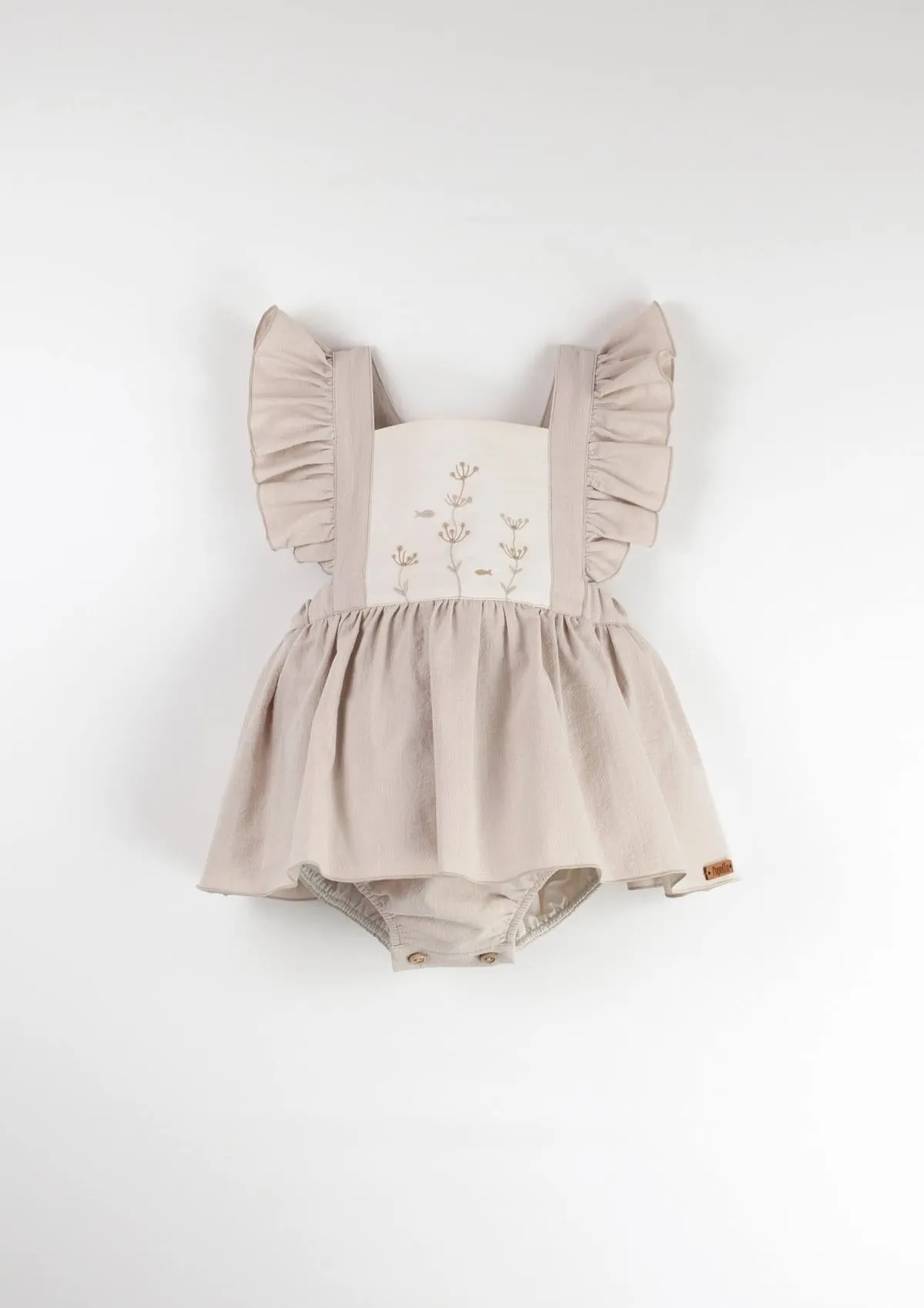 Classic Beige Baby Romper