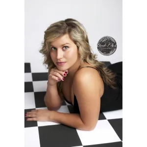 Classic Black & White Tile Printed Backdrop