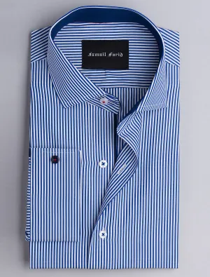 CLASSIC BLUE-STIRPED SHIRT