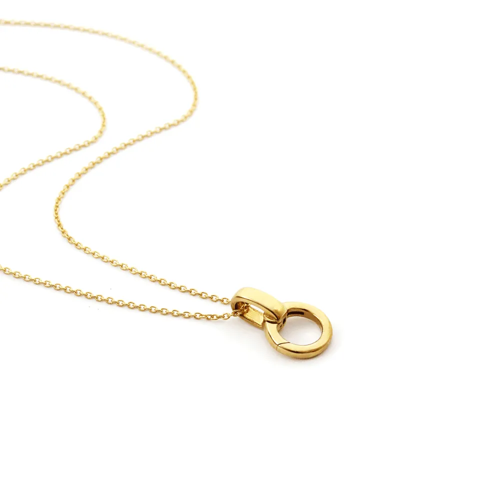 Classic Chain Charm Necklace, Gold