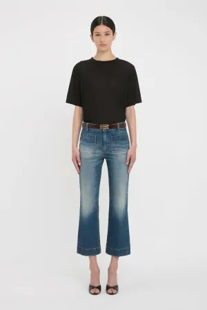 Classic Cotton Crepe T-Shirt In Black