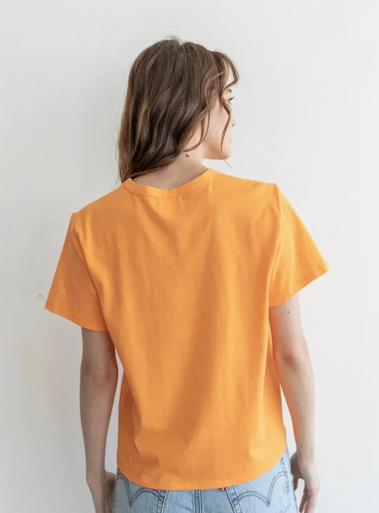 Classic Cotton Tee in Bright Orange