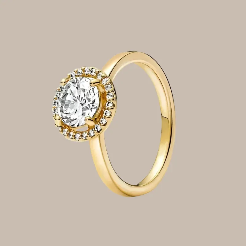 Classic Crown Round Gold Ring