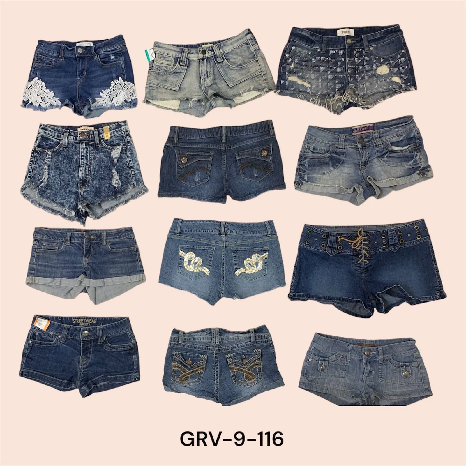 Classic Denim Mini Shorts – Bold, Stylish, and Flirty(9-116)