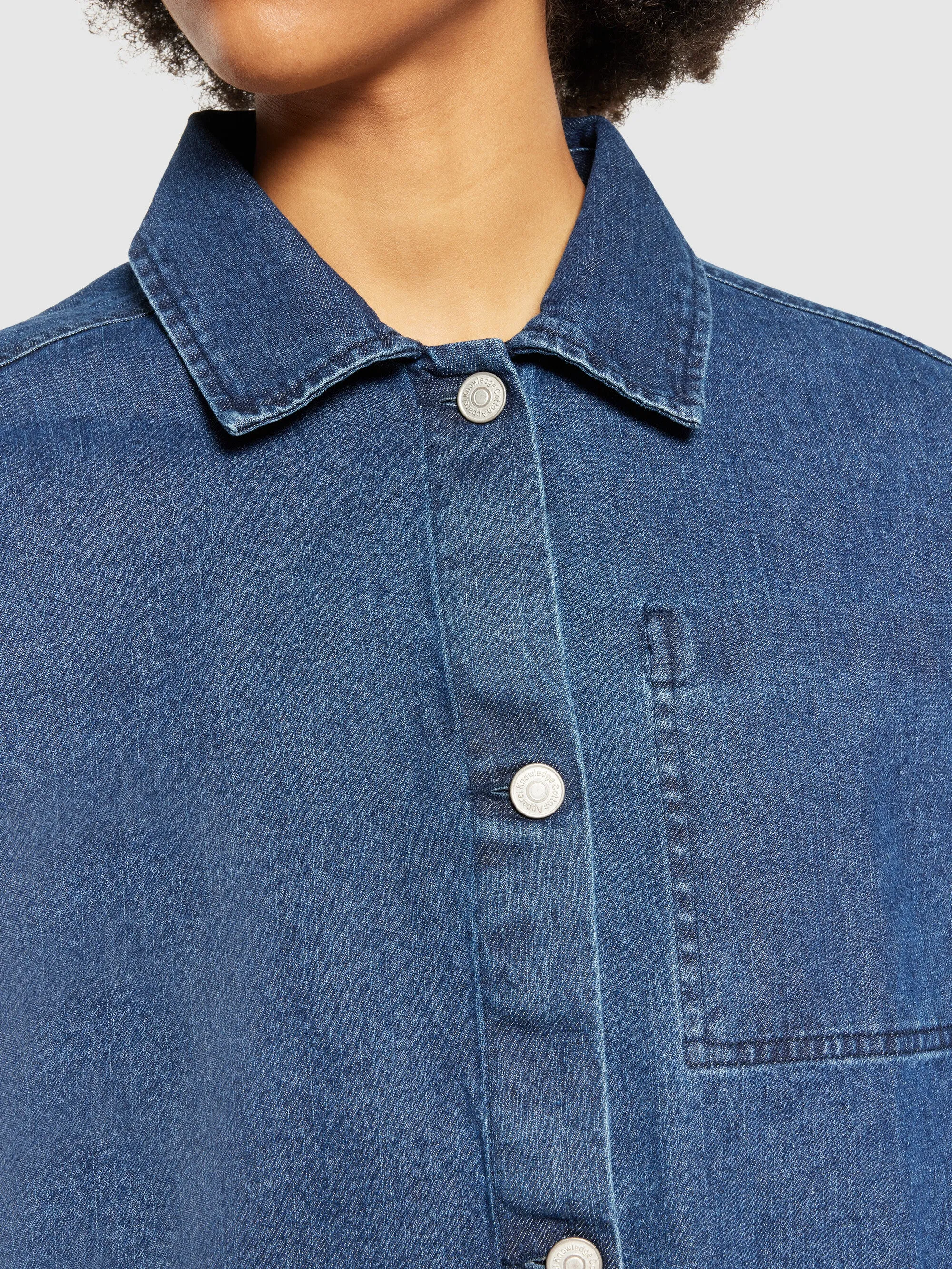 Classic denim overshirt - GOTS/Vegan - Dark Blue denim