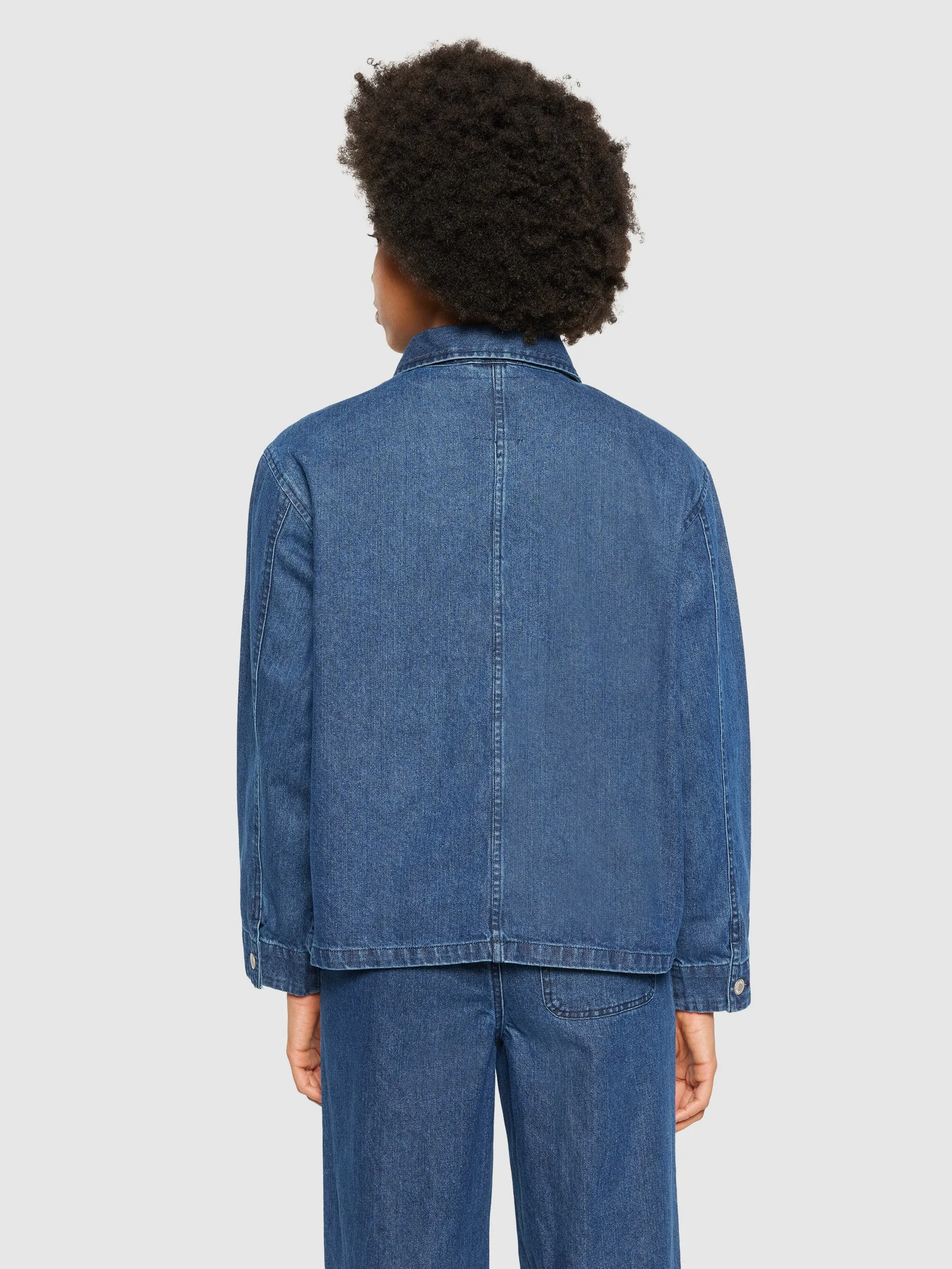 Classic denim overshirt - GOTS/Vegan - Dark Blue denim