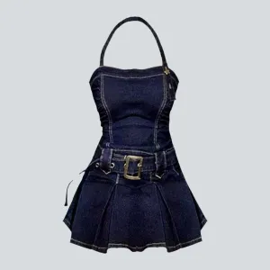 Classic denim skater dress