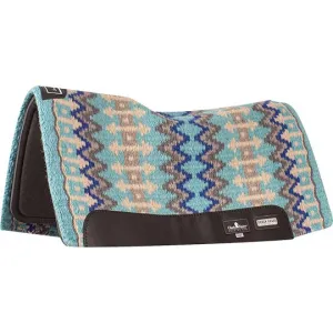 Classic Equine 3/4" ShockGuard Blanket Top Pad 32" x 34"- Turquoise/Blue