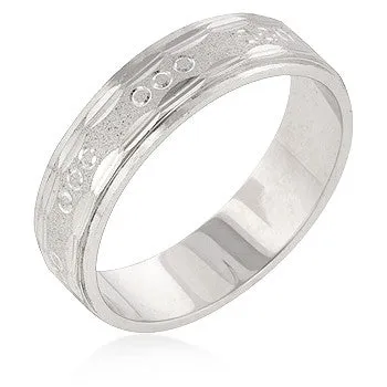 Classic Etched Wedding Band