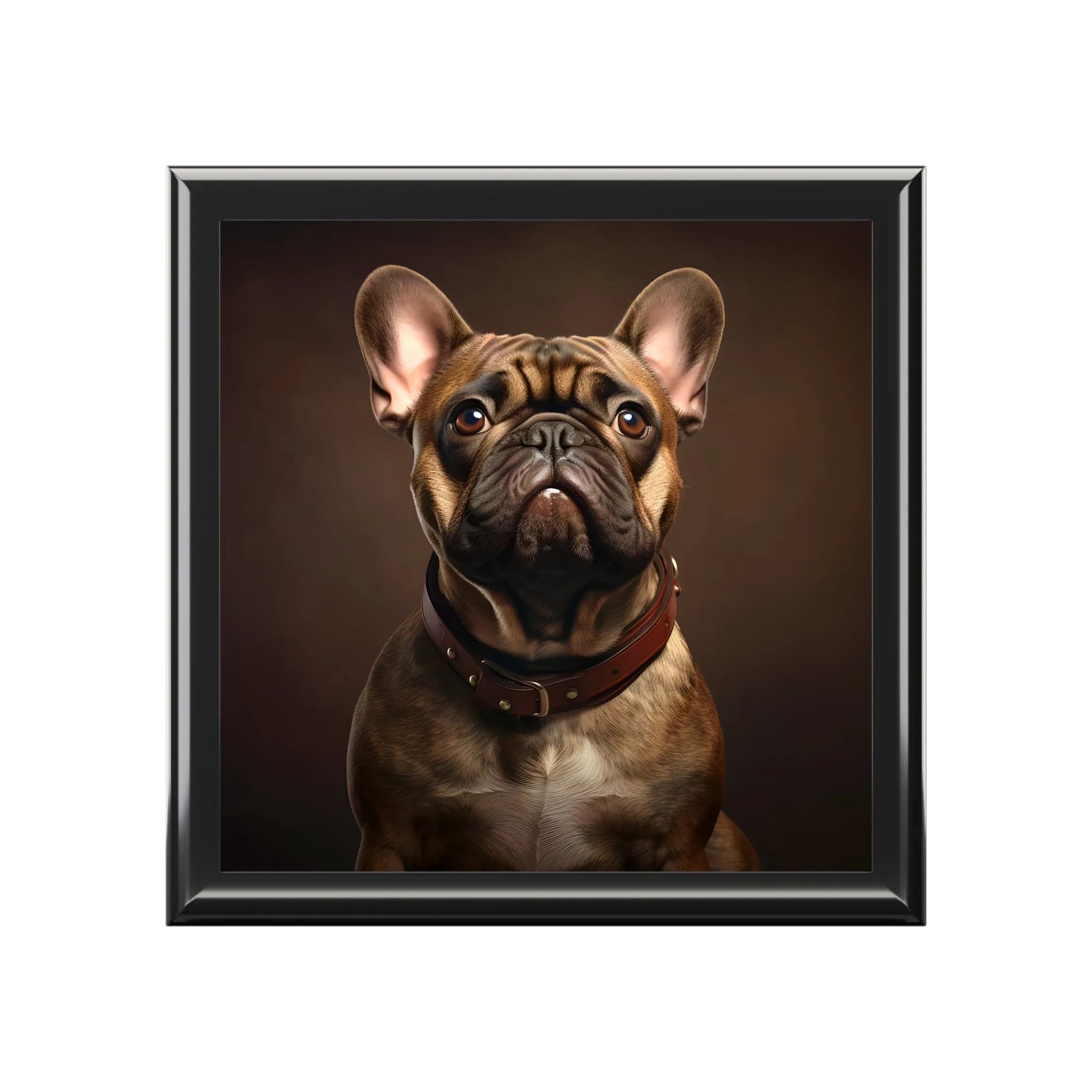 Classic French Bulldog Portrait Art Print Gift and Jewelry Box