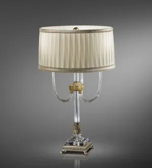 Classic Italian glass table lamp with white shade