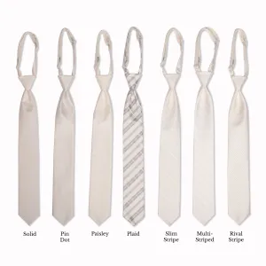 Classic Long Tie - Ivory