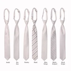 Classic Long Tie - White