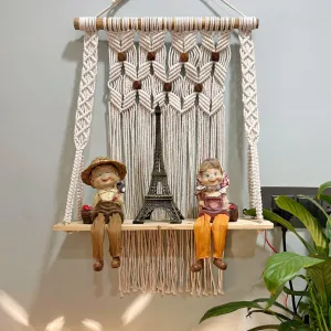 Classic Macrame Ivory Wall Organiser