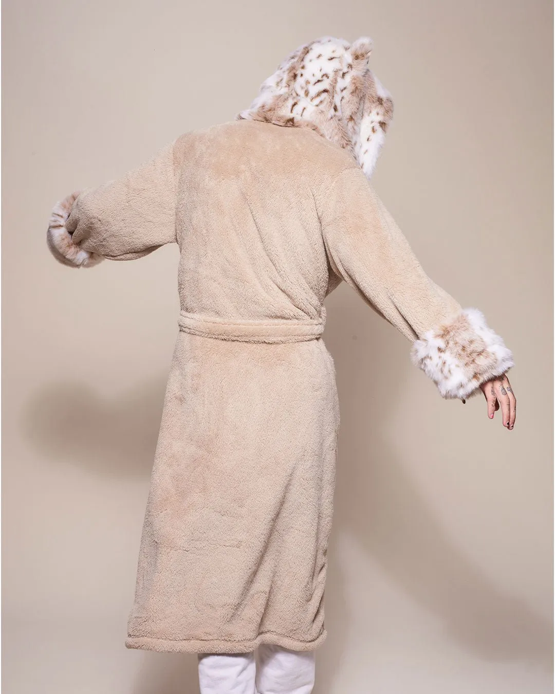 Classic Men's Luxury Beige Robe | Snow Leopard