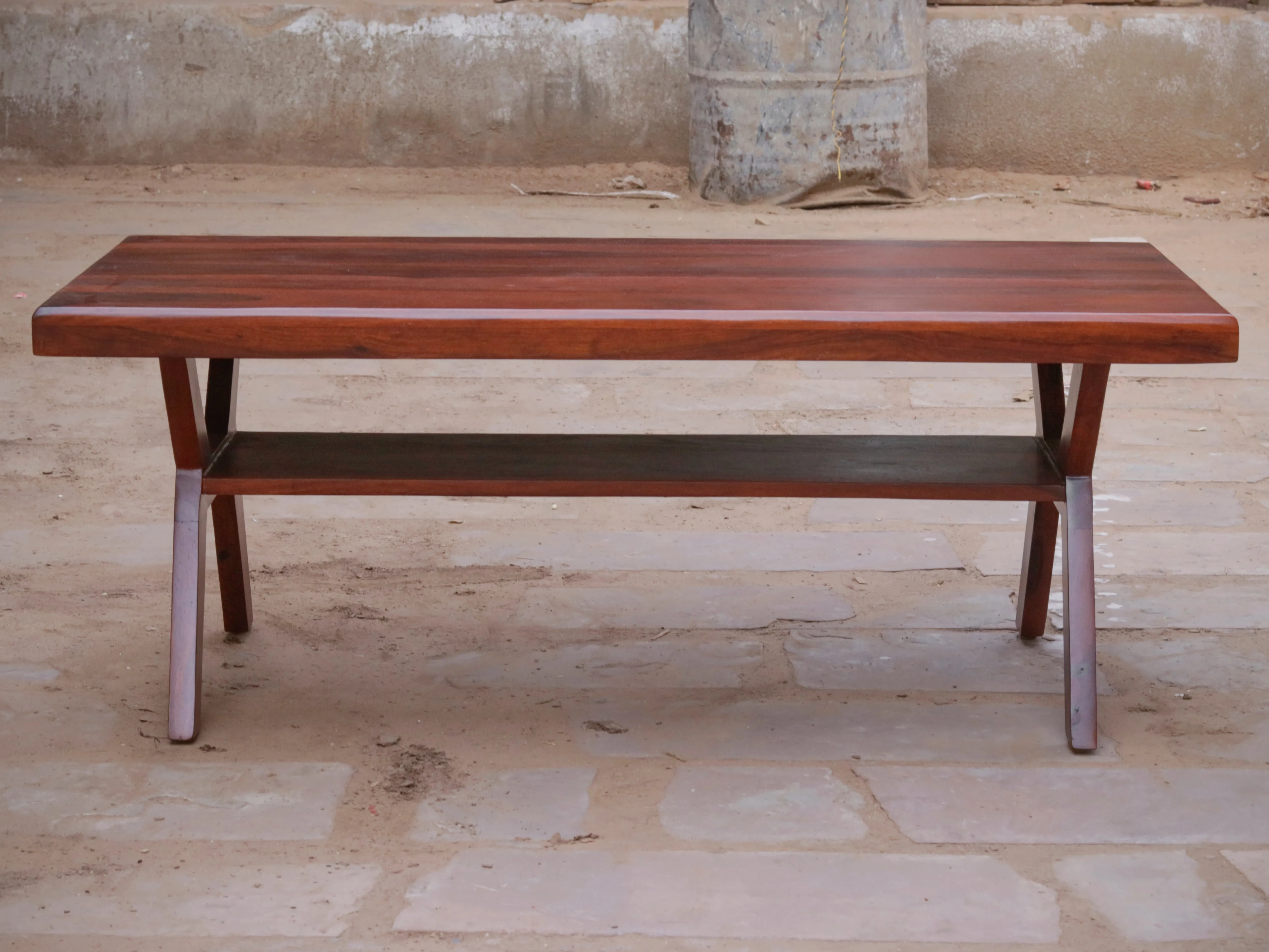 Classic Natural Light Finished Handmade Wooden Coffee Table